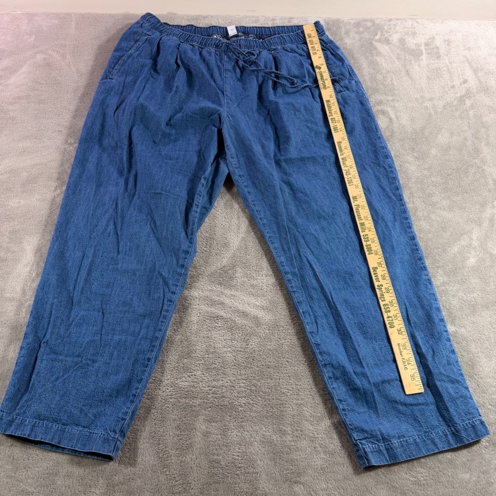 Old Navy Billie Pants Womens XL Blue Dark Wash High Rise Comfort Waist Denim - Picture 4 of 11